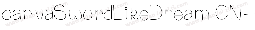 canvaSwordLikeDream CN字体转换